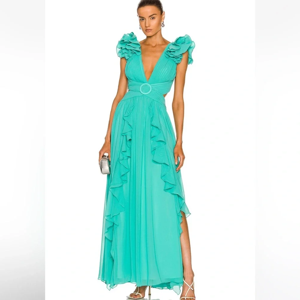PatBo Ruffled Plunge Maxi Dress - Picture 5 of 7
